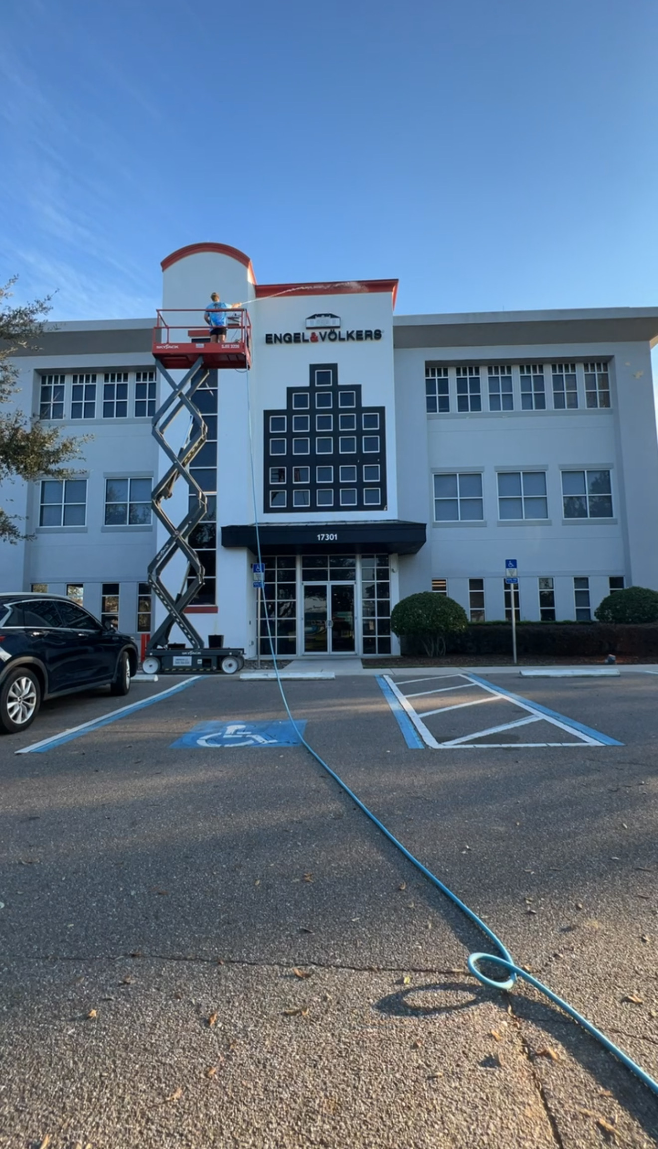 Pressure washing results